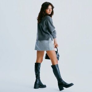 Call It Spring Britnay Knee High Boots Vegan Leather Chunky Platform